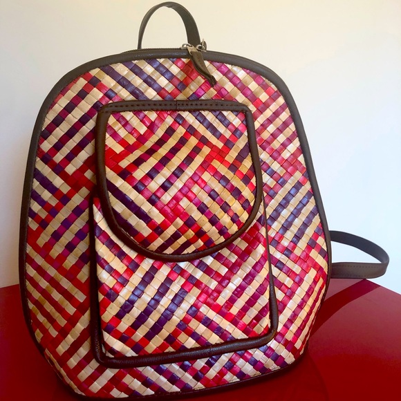 Handwoven Backpack Purse - Picture 1 of 4
